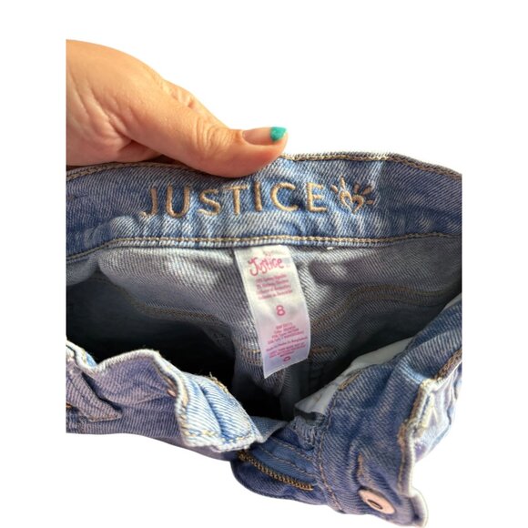 Justice Girls Distressed Flared Jeans (Size 8) - Picture 3 of 3